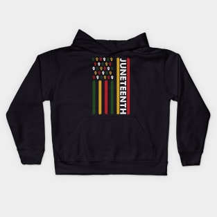 Juneteenth Flag Black Power Fists Kids Hoodie